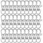 60pcs Key Chain Clip Hooks Swivel Clasps Lanyard Snap Hooks with Split Key Rings