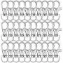 60pcs Key Chain Clip Hooks Swivel Clasps Lanyard Snap Hooks with Split Key Rings