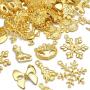 Christmas Charms Pendants,100 Gram(60-70 pieces) Alloy Pendants Mixed Styles for Crafting Jewelry Making Accessory DIY Necklace,Gold