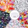 1400pcs 5 Color Acrylic Alphabet Cube Beads Letter Beads with 1 Roll 50M Crystal String Cord for Jewelry Making(6mm) 1400pcs 5 Color Acrylic Alphabet Cube Beads Letter Beads with 1 Roll 50M Crystal String Cord for Jewelry Making(6mm)