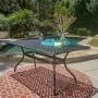 Christopher Knight Home Cayman Cast Aluminum Rectangle Table, Black Sand Christopher Knight Home Cayman Cast Aluminum Rectangle Table, Black Sand