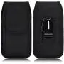 Apple iPhone XS Max ,iPhone XR, iPhone 8 Plus , iPhone 7 Plus , iPhone 6S Plus , 6 Plus 5.5 Version EpicDealz Rugged Pouch Case Holster Flap Steel Metal Belt Clip + Carabiner Hook