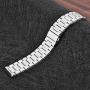 VIGOSS Metal Strap Compatible with Fitbit Versa Bands/Lite Edition Band Silver Solid Stainless Steel Versa Bracelet Rreplacement for Fitbit Versa/Lite Edition Smartwatch Men Women