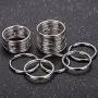 KINGFOREST 100PCS Key Rings 1 Inch, Key Rings Metal Keychain Rings Split Keyrings Flat Ring for Home Car Office Keys Attachment