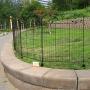 MTB Black Coated Steel Decorative Garden Fence Panel 8 Leaves, 44 x 36-inch (Pkg of 4, Linear Length 12 feet) Metal Border Folding Fence