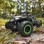BEZGAR 18 Toy Grade 1:14 Scale Remote Control Car, 2WD High Speed 20 Km/h All Terrains Electric Toy Off Road RC Monster Vehicle Truck Crawler with Two Rechargeable Batteries for Boys Kids and Adults