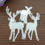 Three Pieces Deers Metal Die Cuts Forest Animal Cutting Dies Cut Stencils for DIY Embossing Photo Decorative Paper Dies Scrapbooking Card Making
