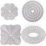 GORGECRAFT 4PCS Metal Cutting Dies Nesting Die Cuts Carbon Steel Stencils Flowers Flat Round Oval Square Template Molds Embossing Tool for Scrapbooking Card Making DIY Paper Craft Photo Album GORGECRAFT 4PCS Metal Cutting Dies Nesting Die Cuts Carbon Steel Stencils Flowers Flat Round Oval Square Template Molds Embossing Tool for Scrapbooking Card Making DIY Paper Craft Photo Album