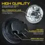 Xprite 7 Inch CREE LED Headlights DOT Approved for Jeep Wrangler JK LJ CJ TJ Hummber H1 H2 1997-2018, with High/Low Beam, Halo DRL Round Headlamps