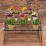 Large Modern Black Metal 3 Tier Shelf Flower Plant Display Stand Rack/Freestanding Home Decor Shelves