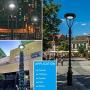 Led Post Top Pole Lights LED Circular Area Light 150W 21,000Lm 5000K Daylight (700W Equivalent) Outdoor Lamp Top Pathway Pole Light Fixture for School Street Light Yard Light