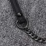 JEATHA 47'' Faux Leather Metal Chain Shoulder Strap with Buckles Replacement Bag Parts for Cross Body Bag DIY Hand Bag