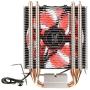 LED 4 Heat Pipe Quiet CPU Cooler Cooling Fan Heat Sink for Intel LGA 1151 1155 775 1156 AMD (red)