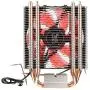 LED 4 Heat Pipe Quiet CPU Cooler Cooling Fan Heat Sink for Intel LGA 1151 1155 775 1156 AMD (red)