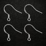 100Pcs 925 Sterling Silver Earring Hooks with 150Pcs Earring Backs, Hypoallergenic Ear Wires for Jewelry Making, French Wire Fish Earrings Hooks Jewelry Findings