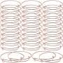 30 Pieces Expandable Bangle Bracelets Adjustable Wire Blank Bangles Metal Bracelets for DIY Jewelry Making (Rose Gold) 30 Pieces Expandable Bangle Bracelets Adjustable Wire Blank Bangles Metal Bracelets for DIY Jewelry Making (Rose Gold)