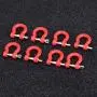 sjlerst 1:10 RC Lock Catch, Portable RC Tow Shackle, Red Aluminum Metal for RC Climbing Crawler Car Accessory Parts