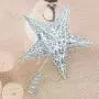 SpringPear 15 cm Silver Glittering Metal Star Christmas Tree Topper Festive Ornament Glitter Merry Xmas Party Decoration Accessories