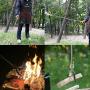FTH All Stainless Steel Grabber Reacher 48'' Pickup Tool Heavy Duty Trash Picker Log BBQ Fireplace pits Snake Tongs