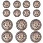 14 Pieces Gold Vintage Antique Metal Blazer Button Set - 3D Lion Head - for Blazer, Suits, Sport Coat, Uniform, Jacket 18mm 23mm