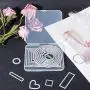 BENECREAT 6 Sets Cutting Dies Cut Metal Scrapbooking Stencils Nesting Die with Clear Storage Box for Festival Chrismas Embossing Photo Album Cards Making - Round, Square, Rectangle, Heart, Flower
