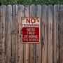 Rockland Guard - No Trespassing Were Tired of Hiding The Bodies Metal Sign