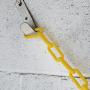 Houseables Plastic Chain, Safety Barrier, 124 Foot, 2'' Links, Light Weight, UV Protected, Accessory for Crowd Control, Queue Line, Decoration, Chains Link Fence (Yellow)