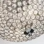 POPILION Elegant 2 Light Bowl Shaped Chrome Finish Metal Crystal Chandelier , Semi Flush Mount Ceiling Light Fixture