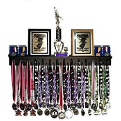 Premier 3ft Award Medal Display Rack and Trophy Shelf… (Black)