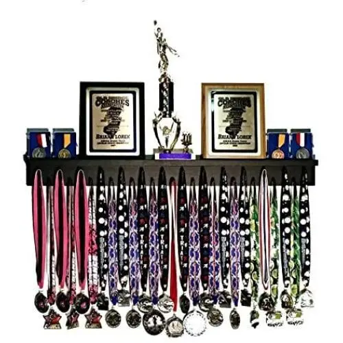 Premier 3ft Award Medal Display Rack and Trophy Shelf… (Black) Premier 3ft Award Medal Display Rack and Trophy Shelf… (Black)