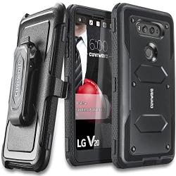 COVRWARE AEGIS Series CASE for LG V20 with Built-in [Screen Protector] Heavy Duty Full-Body Rugged Holster Armor Case [Belt Swivel Clip][Kickstand] - Black