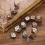 Jovitec 14 Pieces Metal Solid Zinc Alloy Game D&D Dices Set Durable Polyhedral Dice with Printed Numbers and Velvet Storage Bags for Game, Dungeons and Dragons, RPG, Math Teaching (A) Jovitec 14 Pieces Metal Solid Zinc Alloy Game D&D Dices Set Durable Polyhedral Dice with Printed Numbers and Velvet Storage Bags for Game, Dungeons and Dragons, RPG, Math Teaching (A)