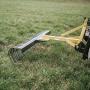 Titan Attachments 5-Ft Landscape Rake for Compact Tractors, Quick Hitch Compatible Tow-Behind Garden Tool