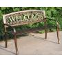 Leigh Country TX94101 Metal Welcome Outdoor Bench