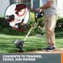 Worx WG170.2 GT Revolution 20V PowerShare 12'' Grass Trimmer/Edger/Mini Mower 2.0Ah Battery and Charger Included,Black and Orange