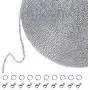 Outus 33 Feet Stainless Steel DIY Link Chain Necklaces with 20 Lobster Clasps and 30 Jump Rings for Jewelry Making (1.5 mm Wide)