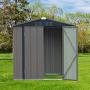 Storage Buildings and Sheds 6x4 FT Outdoor Metal Garden Shed Utility Tool Storage with Double Door & Lock for Tools, Lawn Equipment