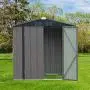 Storage Buildings and Sheds 6x4 FT Outdoor Metal Garden Shed Utility Tool Storage with Double Door & Lock for Tools, Lawn Equipment Storage Buildings and Sheds 6x4 FT Outdoor Metal Garden Shed Utility Tool Storage with Double Door & Lock for Tools, Lawn Equipment