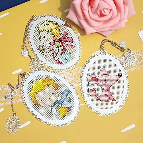 SWEET HOME 5 Pieces of DIY bookmarker Metal aida Cross Stitch Kits, Counted Cross Stitch kit Embroidery bookmarker,DIY Special Bookmark Set of 5