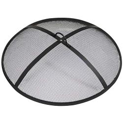 Sunnydaze Outdoor Fire Pit Spark Screen Cover Guard Accessory - Round Heavy-Duty Steel Backyard Mesh Lid Ember Arrester with Handle - 36-Inch Diameter