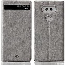 LG V20 case,Feitenn Premium Flip Leather PU Wallet View Window Smart Case Stand Kicstand Card Holder Magnetic Closure TPU Bumper Slim fit Cover case for LG V20 (Gray)