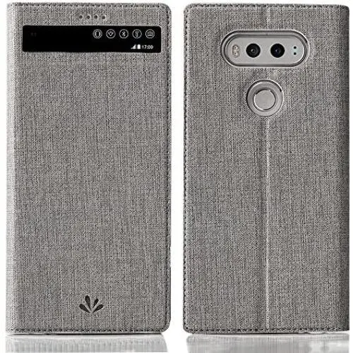 LG V20 case,Feitenn Premium Flip Leather PU Wallet View Window Smart Case Stand Kicstand Card Holder Magnetic Closure TPU Bumper Slim fit Cover case for LG V20 (Gray) LG V20 case,Feitenn Premium Flip Leather PU Wallet View Window Smart Case Stand Kicstand Card Holder Magnetic Closure TPU Bumper Slim fit Cover case for LG V20 (Gray)