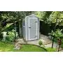 KETER Manor 4x6 Resin Outdoor Storage Shed Kit-Perfect to Store Patio Furniture, Garden Tools Bike Accessories, Beach Chairs and Lawn Mower, Grey & White KETER Manor 4x6 Resin Outdoor Storage Shed Kit-Perfect to Store Patio Furniture, Garden Tools Bike Accessories, Beach Chairs and Lawn Mower, Grey & White