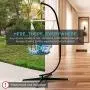 Best Choice Products Metal Hanging Hammock C-Stand for Chair, Porch Swing w/Weather-Resistant Finish, Offset Base, 360-Degree Rotation