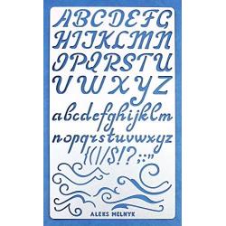 Aleks Melnyk #34.2 Metal Journal Stencil/Alphabet Letter Number, ABC/Stainless Steel Stencil 1 PCS/Template Tool for Painting, Wood Burning, Pyrography and Engraving/Scrapbooking/Crafting/DIY