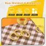 Rustark 60 Pcs 5/8 Inch Gold Heavy Duty Metal O Ring, 3mm Thick Webbing Buckle Loop Ring, Multi-Purpose Clasps Buckles Round Rings for Dog Leas Luggage Belt Craft DIY Accessories (16mm)