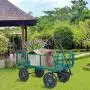 Dporticus Four-Wheel Trailer Large Folding Wagon Side Cart 560lbs Load Capacity, Handling Truck Pull for Outdoor Garden Warehouse Beach Dporticus Four-Wheel Trailer Large Folding Wagon Side Cart 560lbs Load Capacity, Handling Truck Pull for Outdoor Garden Warehouse Beach