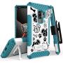 Beyond Cell Trishield Series Compatible with S9+ Case/Military Grade Rugged Cover + [Metal Kickstand] + [ Belt Clip Holster ] Compatible with Samsung Galaxy S9 Plus (2018) - Printed Cute Puppies