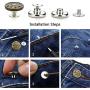Instant Replacement Jeans Buttons,Adjustable Pant Button for Women Men Jeans Skirts Trousers Collars No-Nail No-Sew