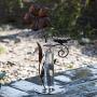 A Ting Garden Decorative 7'' Metal and Glass Rain Gauge,Butterfly,Flower